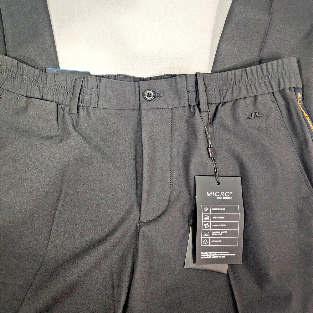 J. Lindeberg Stuart Golf Pant Black‎ Micro High Stretch Mens 32x32 NEW